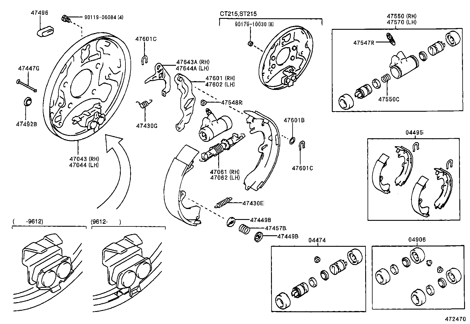 04495-20190 SHOE KIT, REAR BRAKE product image