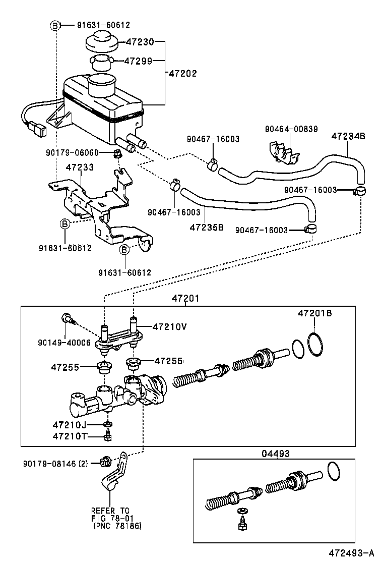 47220-13060 RESERVOIR SUB-ASSY, BRAKE MASTER CYLINDER product image