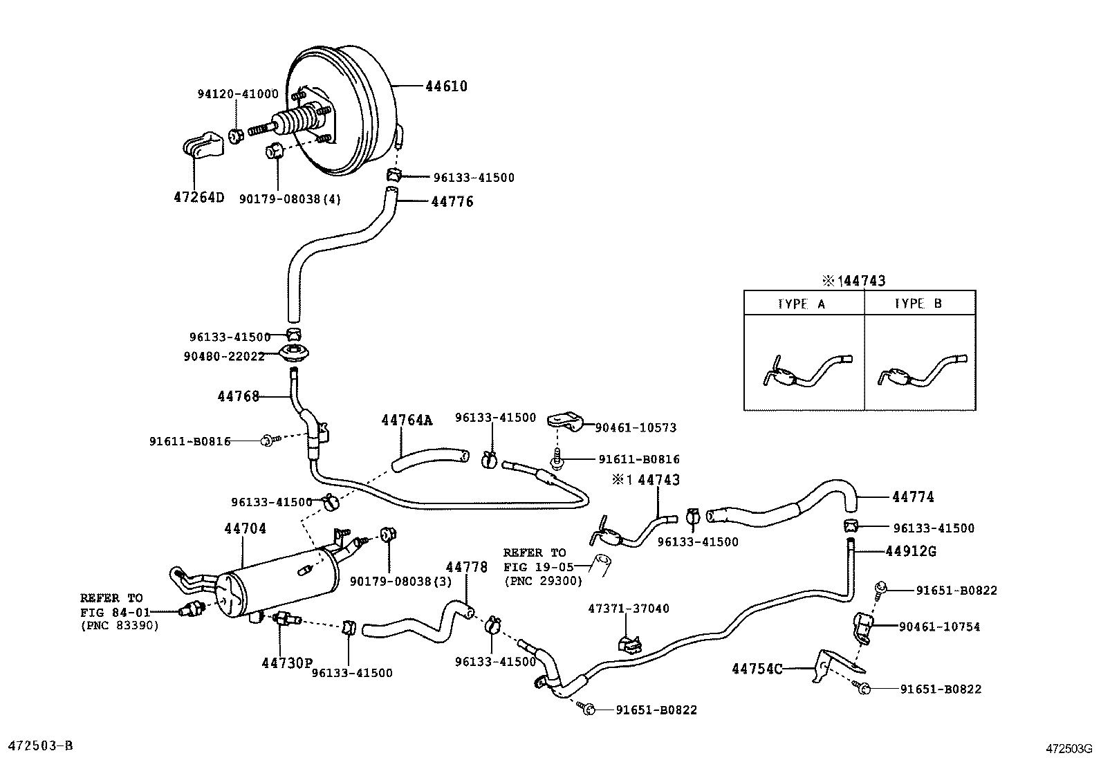 44774-25110 HOSE, UNION TO CONNECTOR TUBE product image