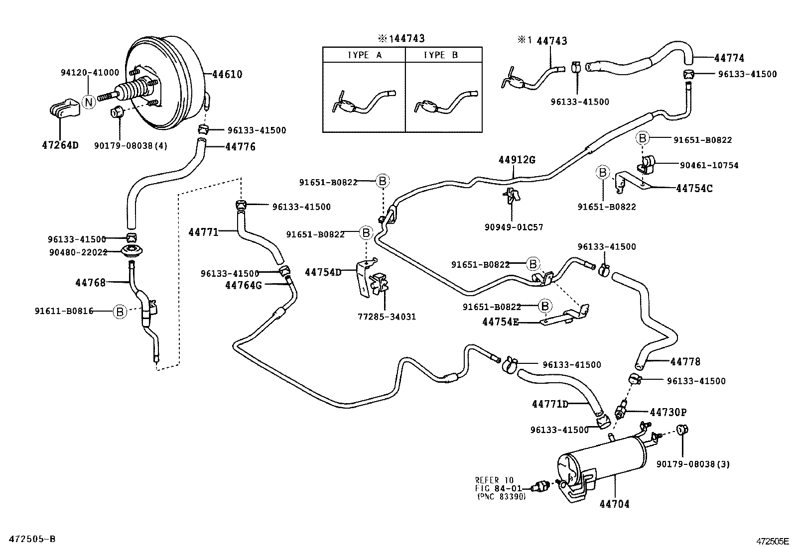 44754-25010 BRACKET, VACUUM TUBE, NO.1 product image