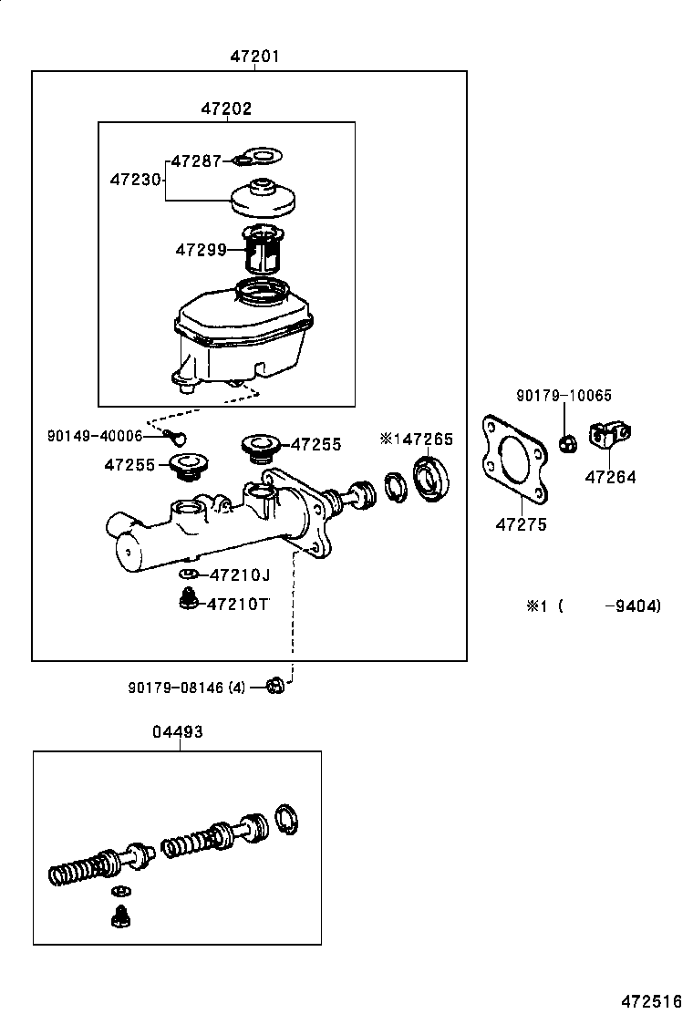 47201-3D080 CYLINDER SUB-ASSY, BRAKE MASTER product image