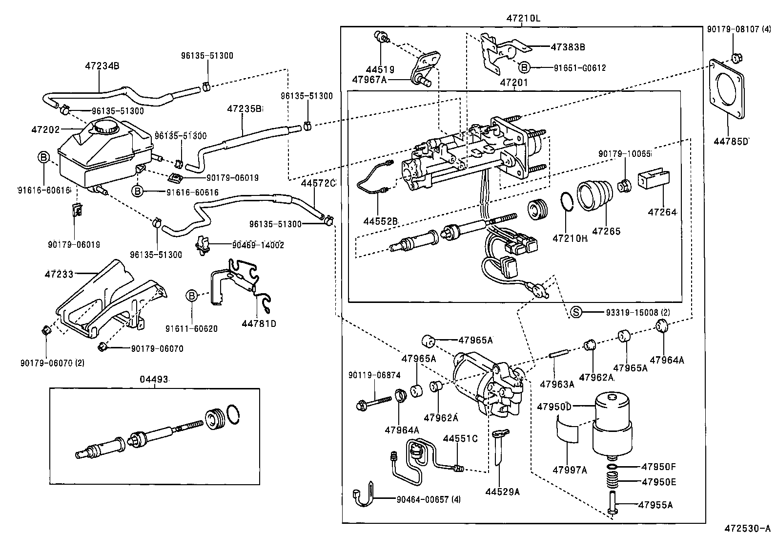 44781-28010 BRACKET, RESERVOIR HOSE product image
