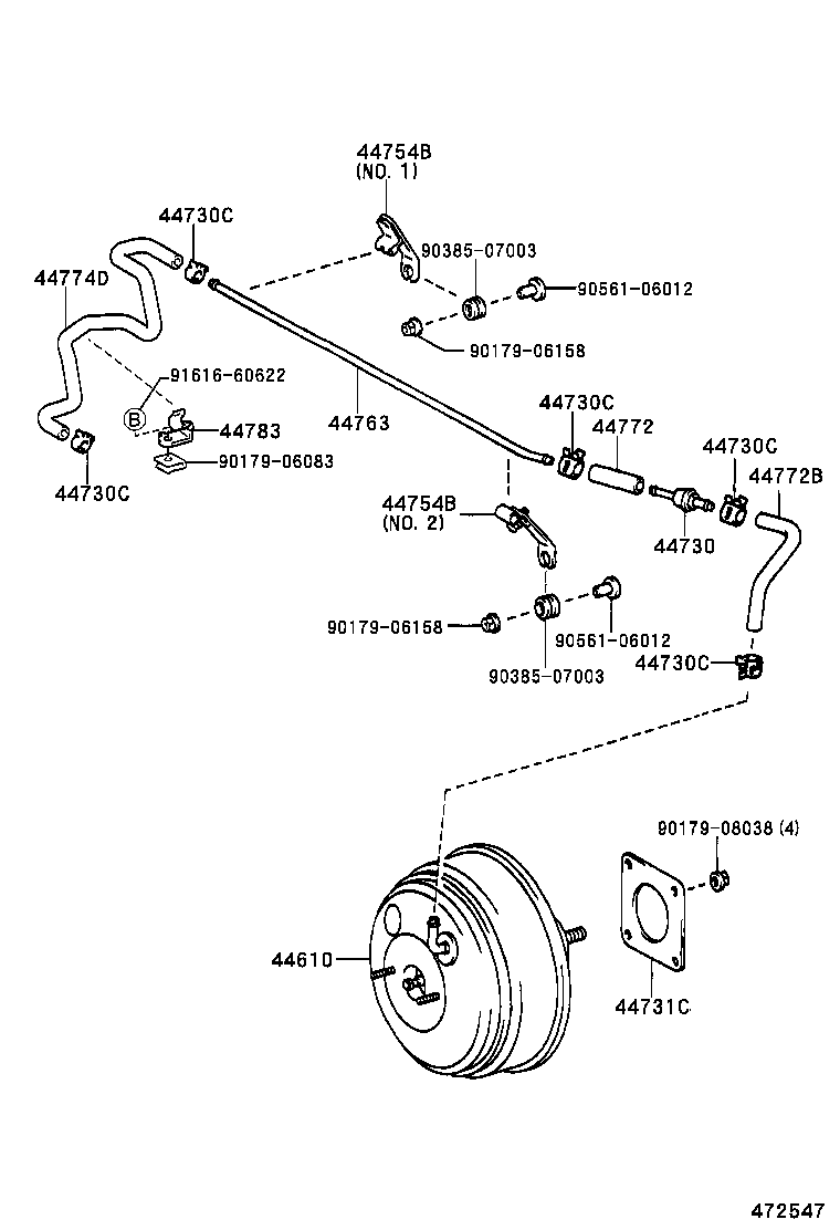 44774-06030 HOSE, UNION TO WAY product image