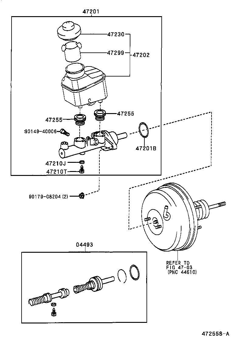 Toyota 47220-33140 RESERVOIR SUB-ASSY, BRAKE MASTER CYLINDER