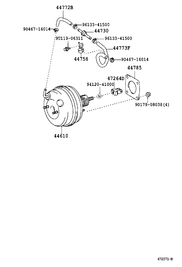 44758-33110 BRACKET, VACUUM CHECK VALVE product image