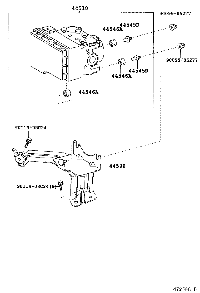 47311-33080 TUBE, FRONT BRAKE, NO.1 product image