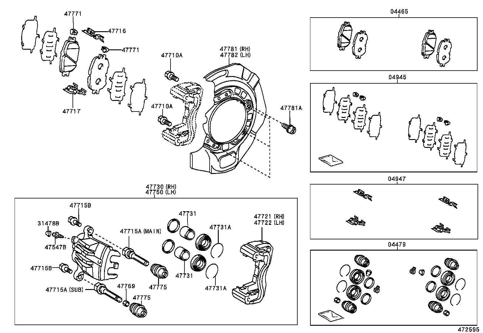 04479-33170 CYLINDER KIT, DISC BRAKE, FRONT product image