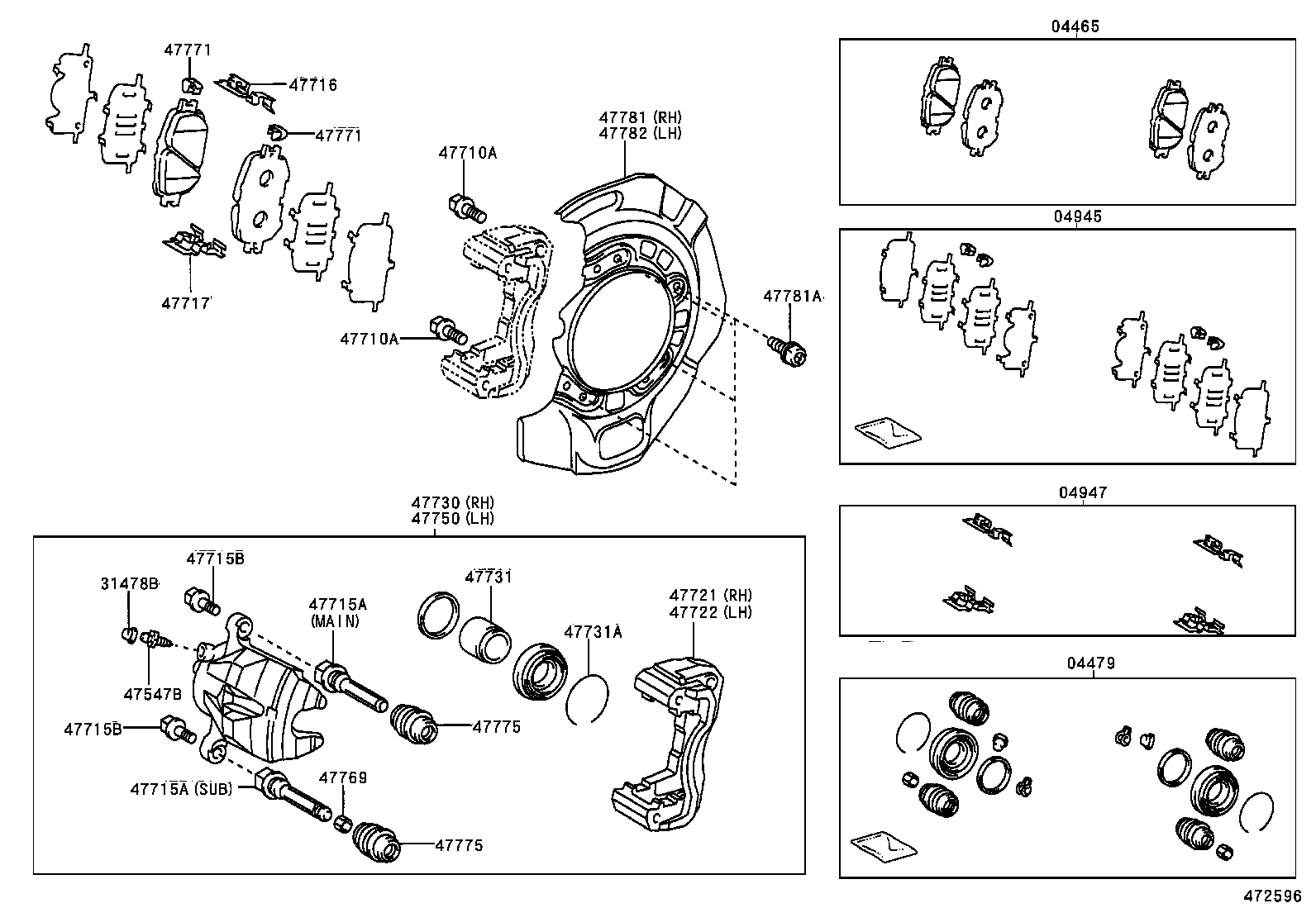 04479-33170 CYLINDER KIT, DISC BRAKE, FRONT product image