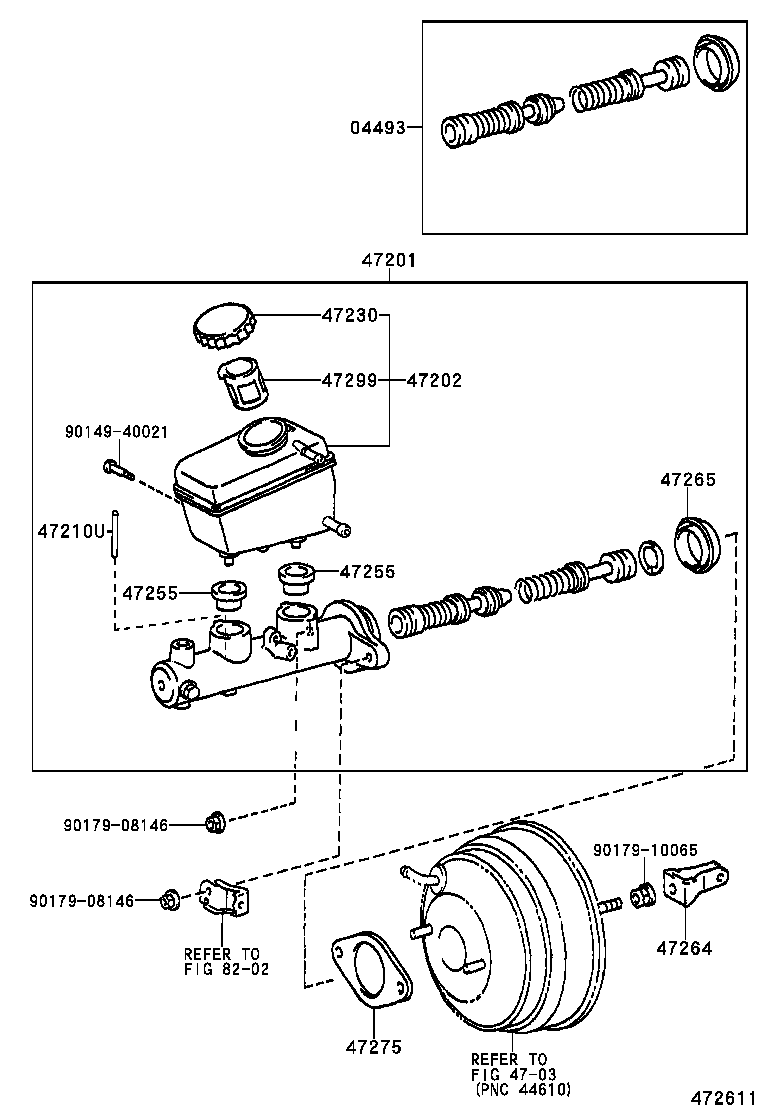 47201-53130 CYLINDER SUB-ASSY, BRAKE MASTER product image
