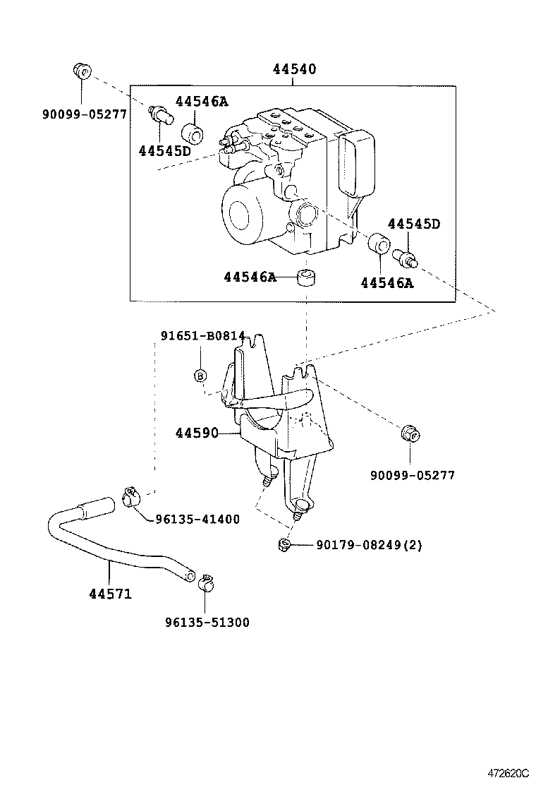 44546-42090 CUSHION, BRAKE ACTUATOR BOLT product image