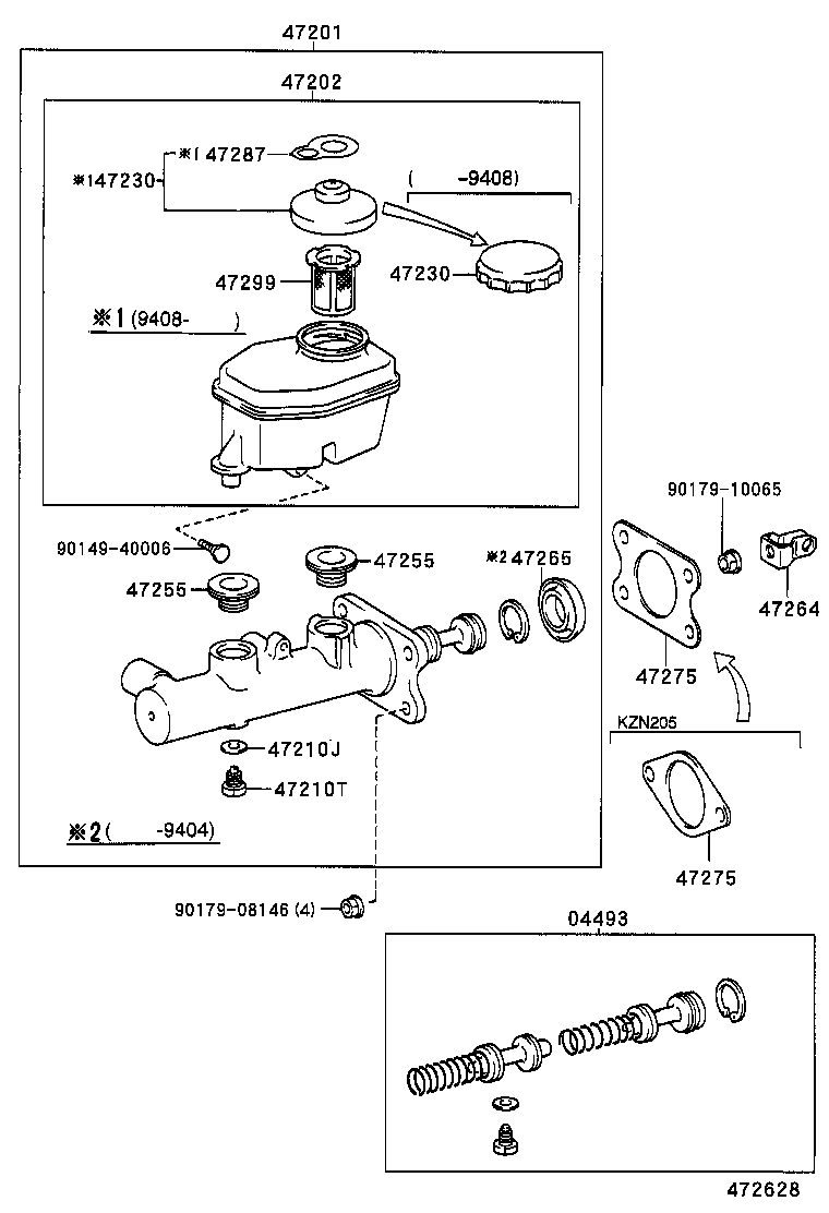 47201-3D280 CYLINDER SUB-ASSY, BRAKE MASTER product image