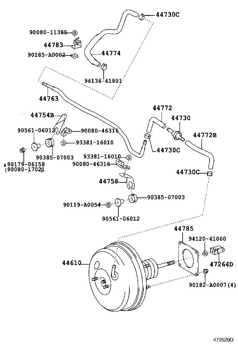 Toyota 90466-A0003 CLIP(FOR VACUUM HOSE)
