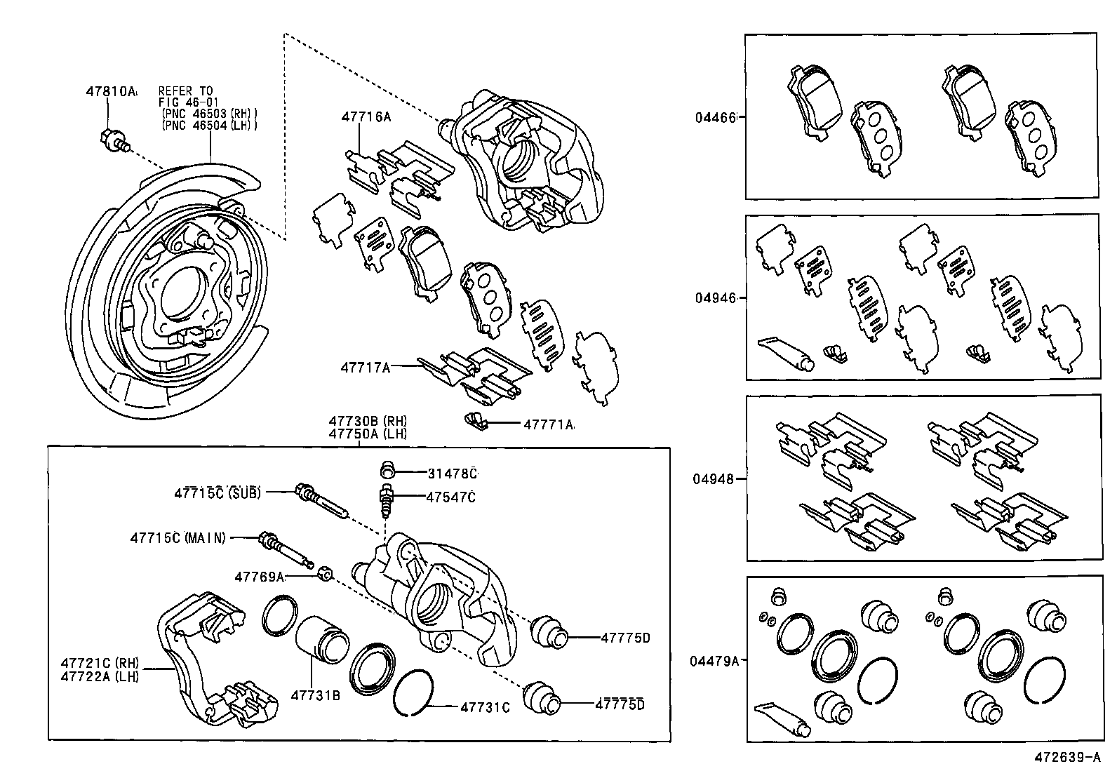 Toyota 04466-06030 PAD KIT, DISC BRAKE, REAR