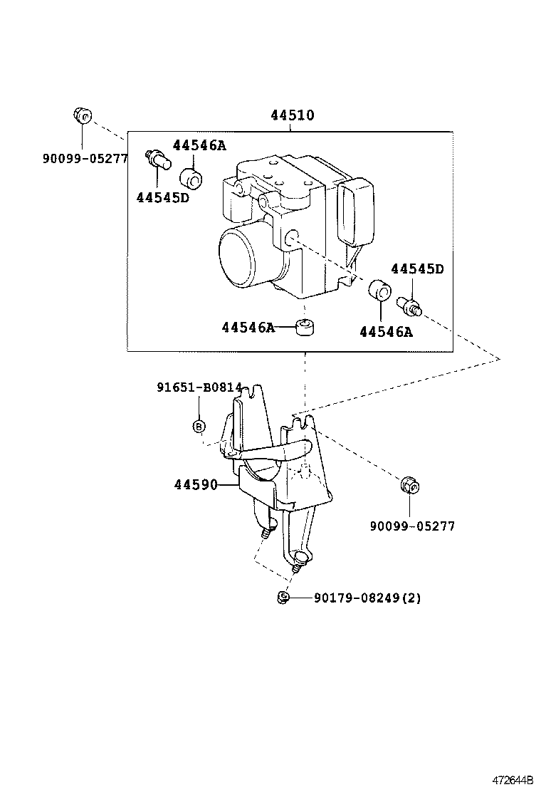 44590-53010 BRACKET ASSY, BRAKE ACTUATOR product image
