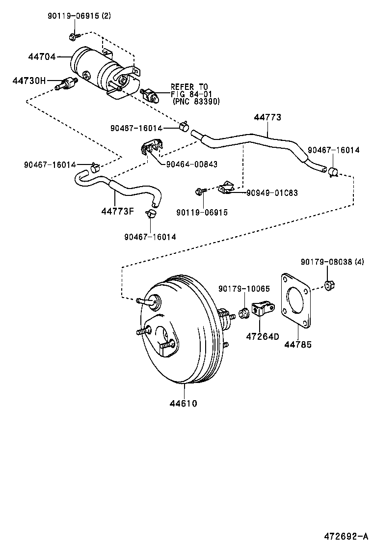 44774-20310 HOSE, UNION TO CONNECTOR TUBE product image