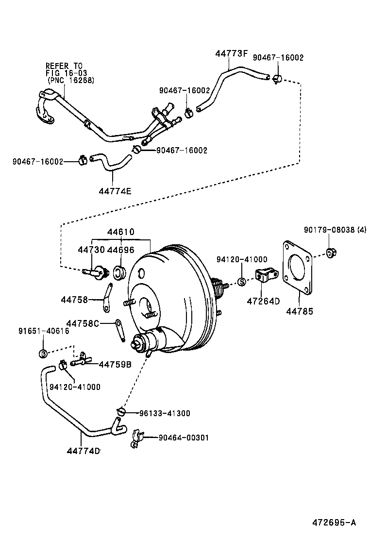 44774-20310 HOSE, UNION TO CONNECTOR TUBE product image