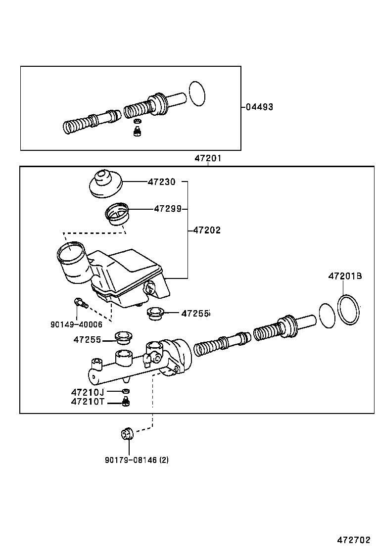 47220-13060 RESERVOIR SUB-ASSY, BRAKE MASTER CYLINDER product image