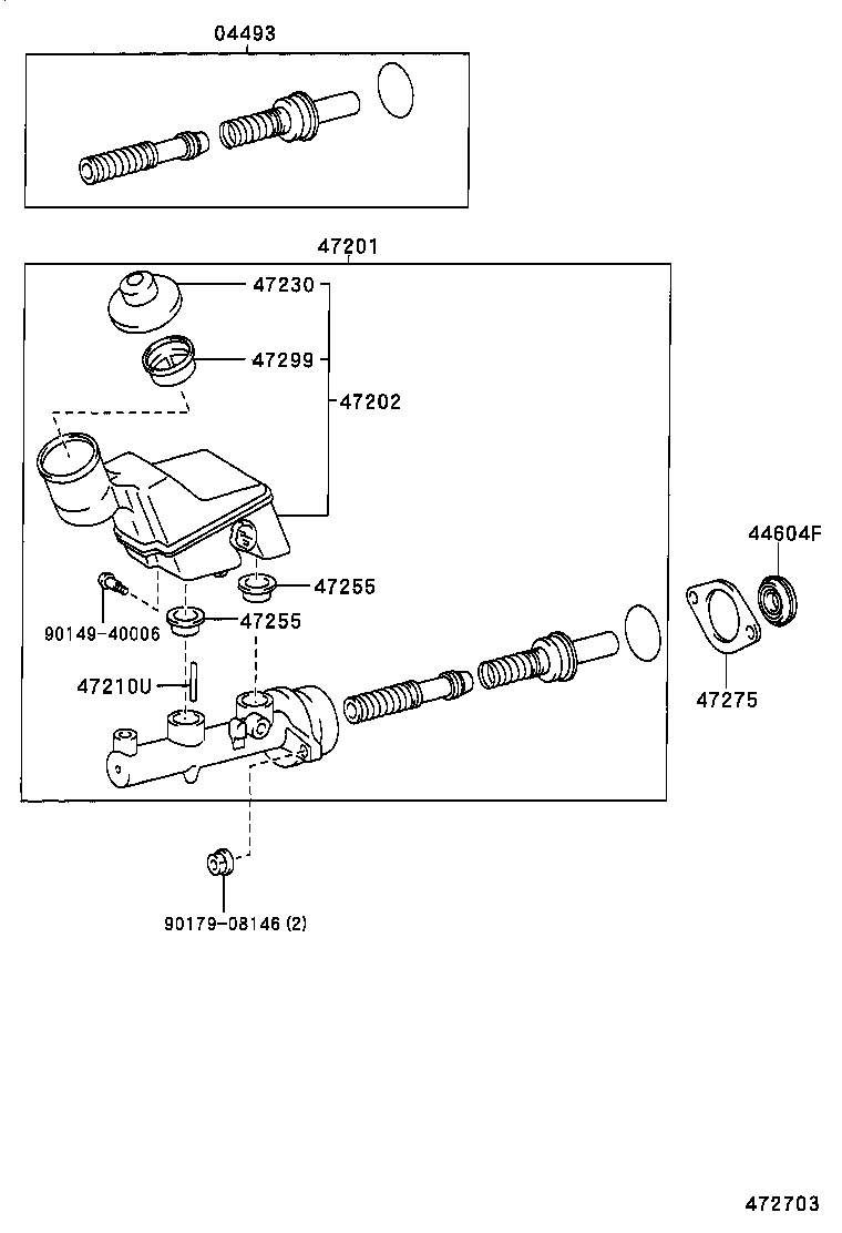 47220-13060 RESERVOIR SUB-ASSY, BRAKE MASTER CYLINDER product image