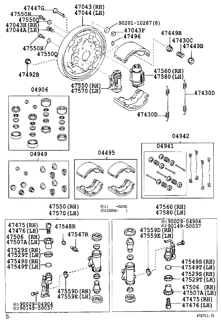 04468-37040 CYLINDER KIT, REAR WHEEL product image