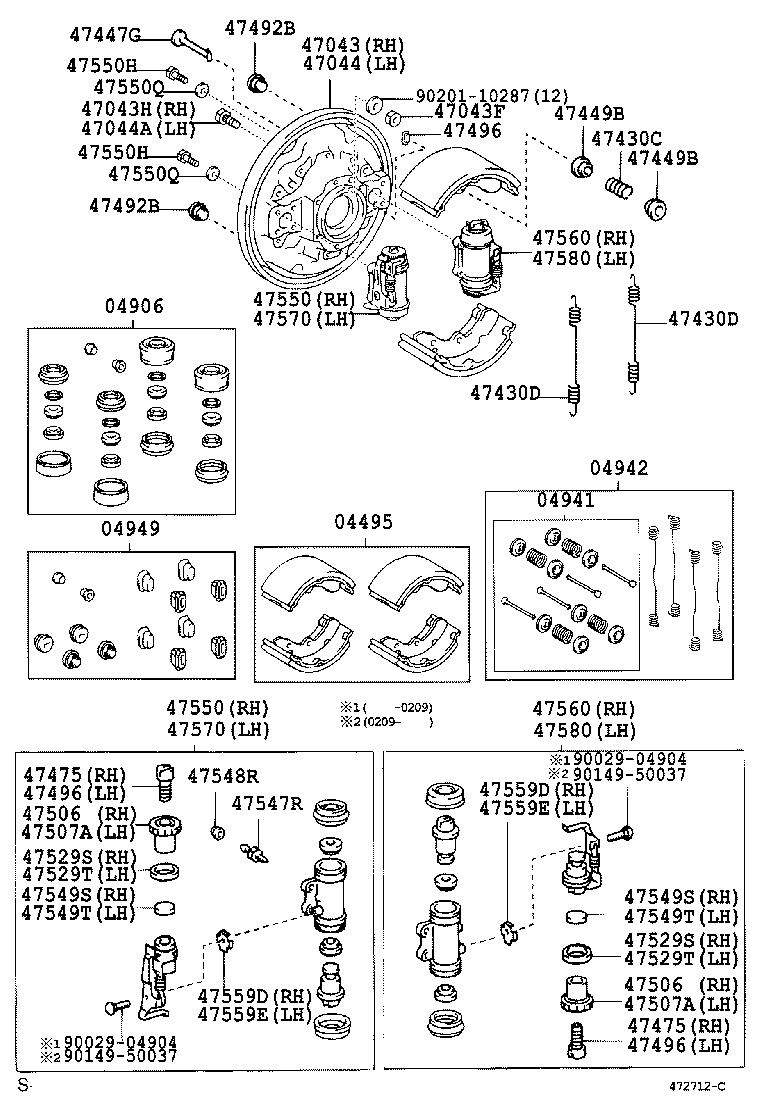 04468-37040 CYLINDER KIT, REAR WHEEL product image