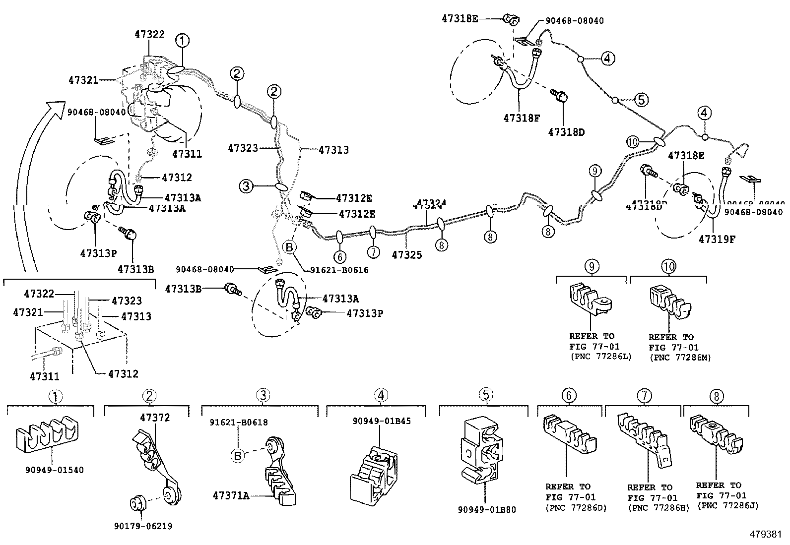 47311-30670 TUBE, FRONT BRAKE, NO.1 product image