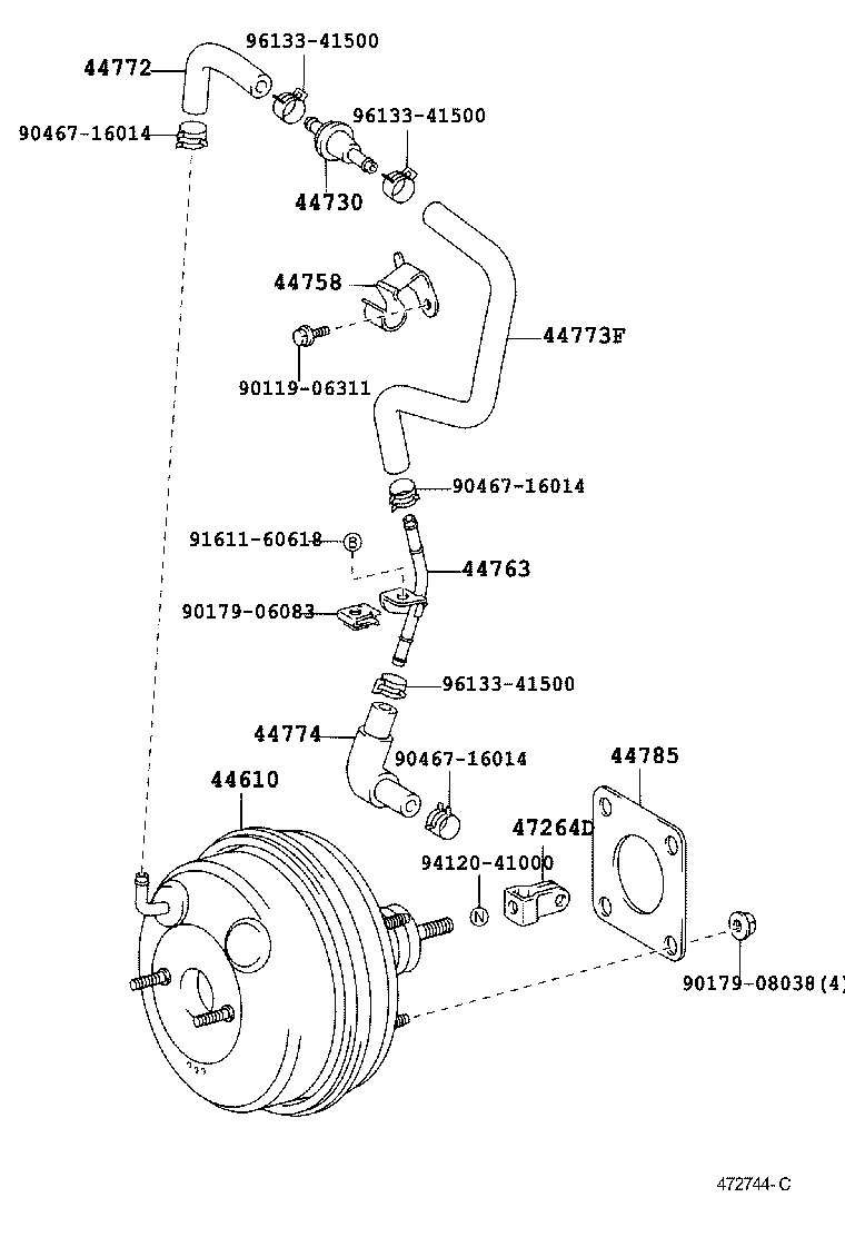 44610-33720 BOOSTER ASSY, BRAKE product image