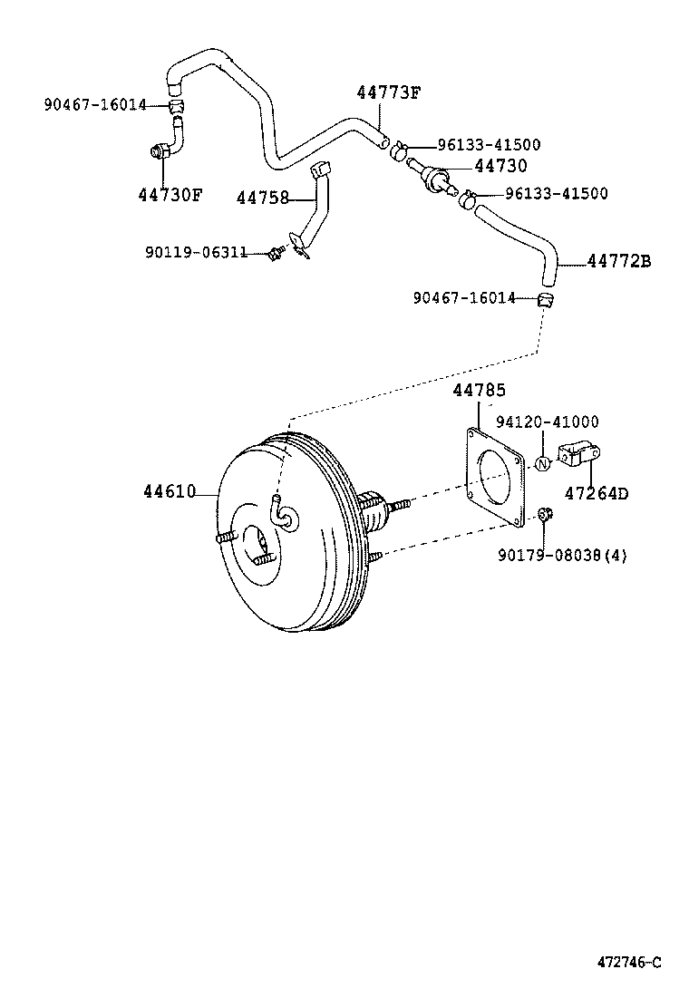44610-33720 BOOSTER ASSY, BRAKE product image