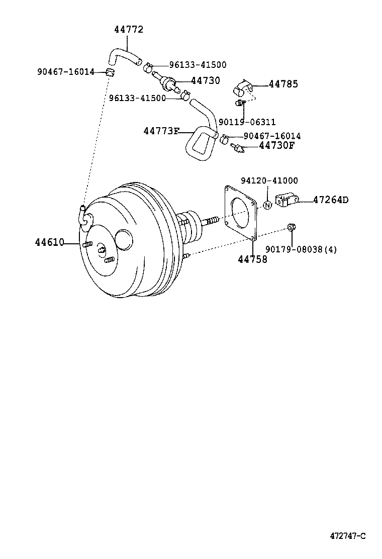 44610-33720 BOOSTER ASSY, BRAKE product image