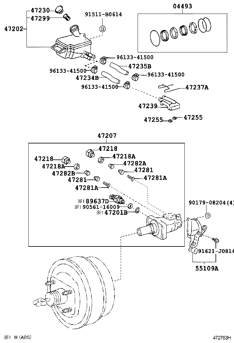47230-37081 CAP ASSY, BRAKE MASTER CYLINDER RESERVOIR FILLER product image