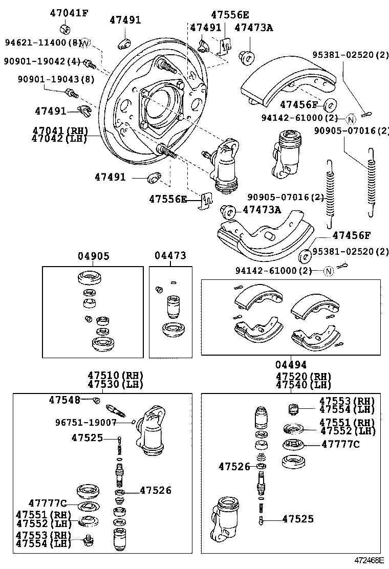 04494-36290 SHOE KIT, FRONT BRAKE product image