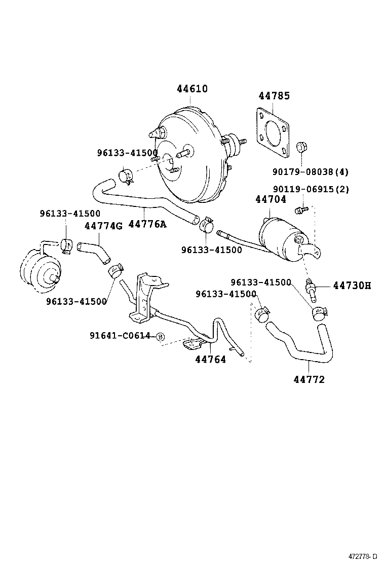 44730-20080 VALVE ASSY, VACUUM CHECK(FOR BRAKE) product image