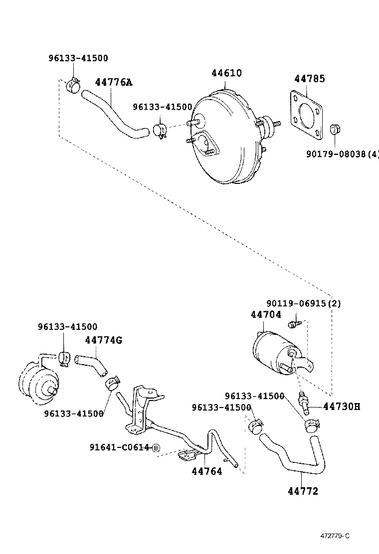 44730-20080 VALVE ASSY, VACUUM CHECK(FOR BRAKE) product image
