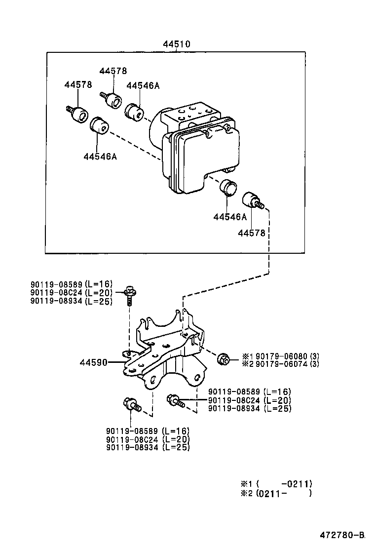 44545-42090 HOLDER, BRAKE ACTUATOR BOLT product image