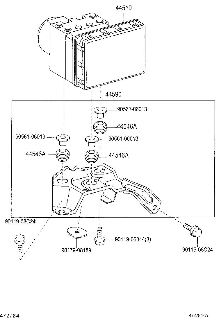 44590-02020 BRACKET ASSY, BRAKE ACTUATOR product image