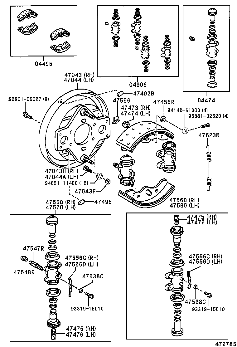 04474-36030 CYLINDER KIT, REAR WHEEL product image