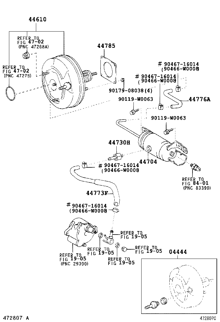 44750-02230 HOSE ASSY, VACUUM product image