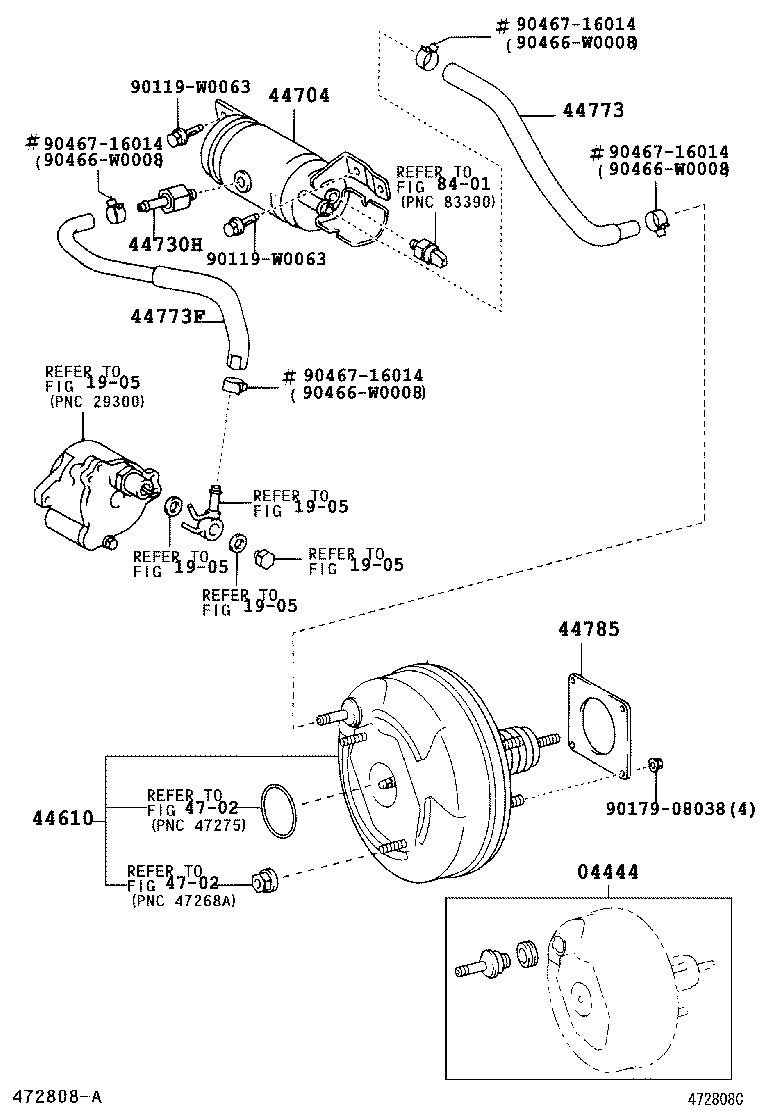 44750-02230 HOSE ASSY, VACUUM product image