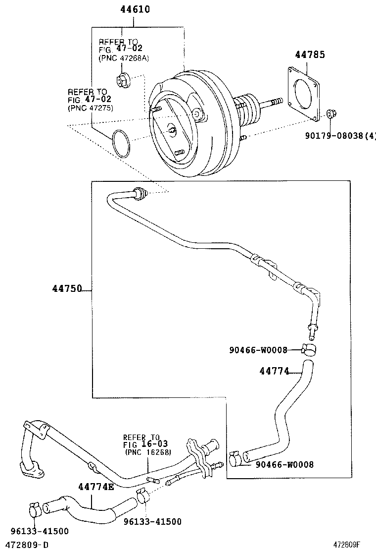 44750-02230 HOSE ASSY, VACUUM product image