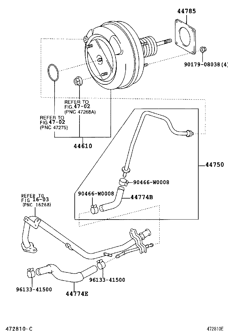 44750-02230 HOSE ASSY, VACUUM product image
