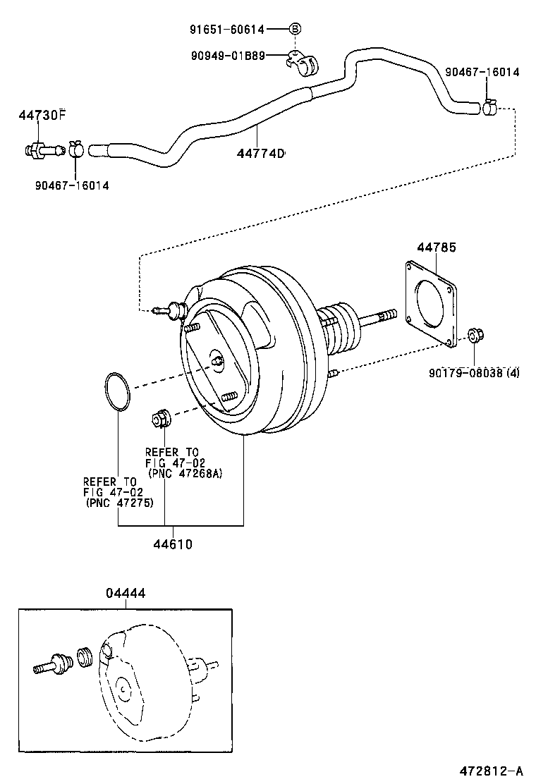 44750-02230 HOSE ASSY, VACUUM product image