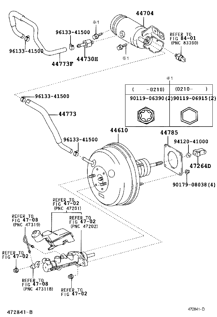 44774-12410 HOSE, UNION TO CONNECTOR TUBE product image
