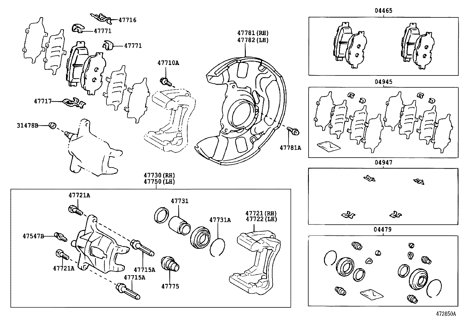 04465-32230 PAD KIT, DISC BRAKE, FRONT product image