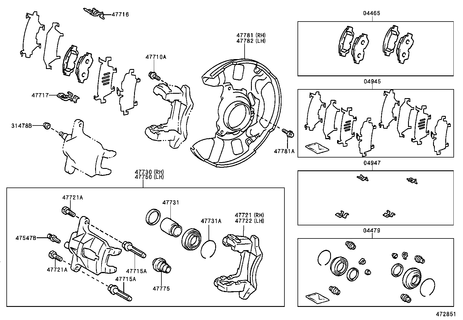 04465-32230 PAD KIT, DISC BRAKE, FRONT product image