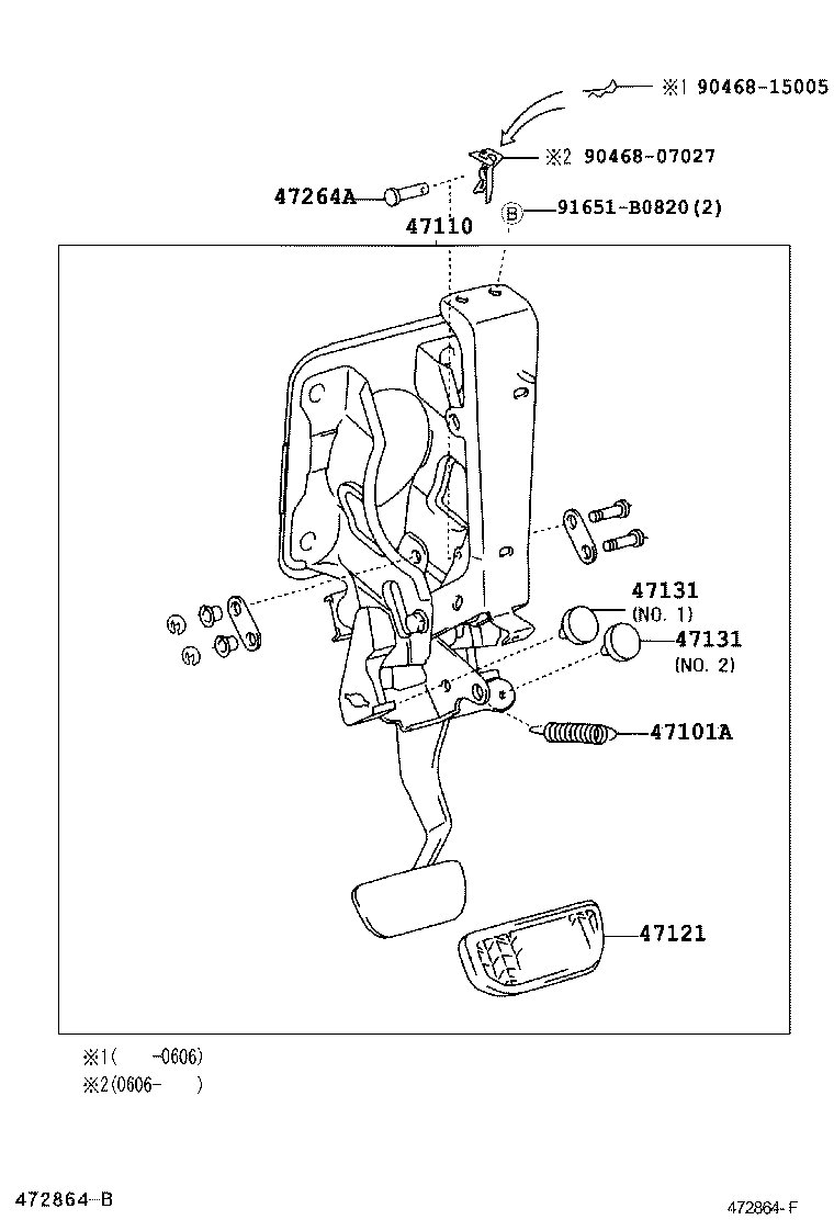 47110-28091 SUPPORT ASSY, BRAKE PEDAL product image