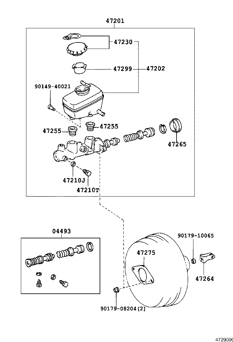 47220-40030 RESERVOIR SUB-ASSY, BRAKE MASTER CYLINDER product image