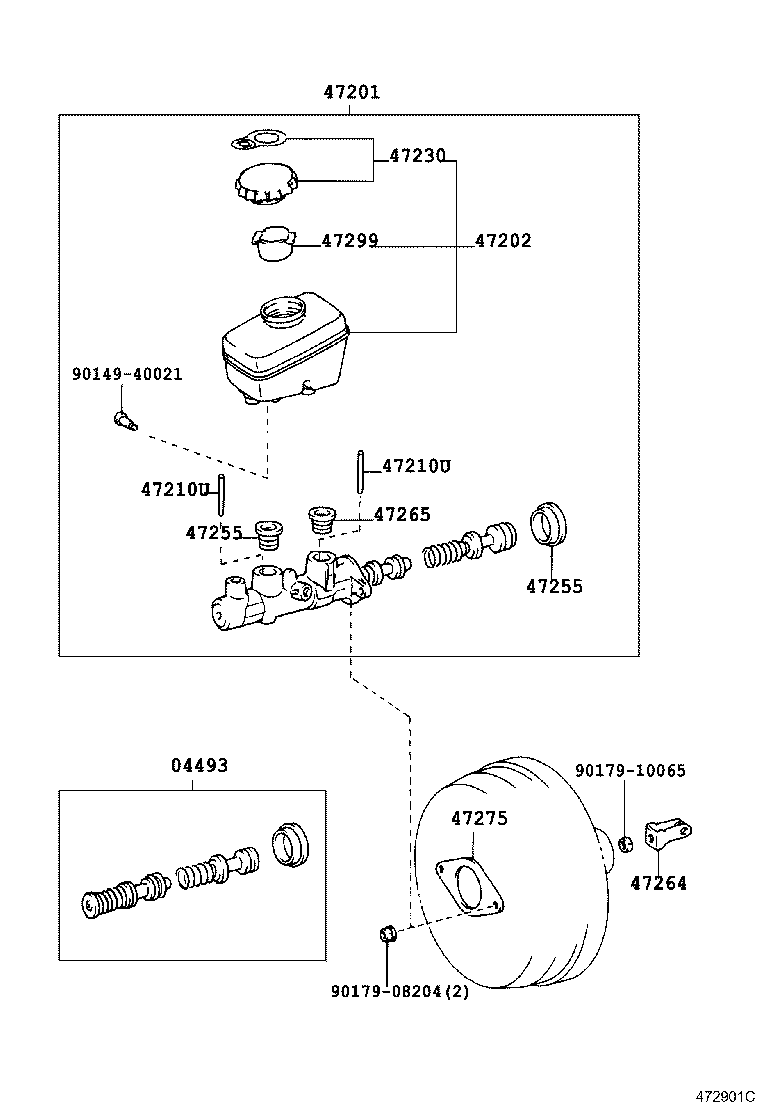 47220-40030 RESERVOIR SUB-ASSY, BRAKE MASTER CYLINDER product image