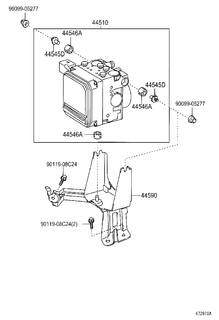 44551-06010 TUBE, BRAKE ACTUATOR, NO.1 product image