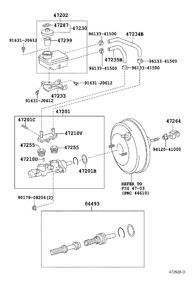 04493-46010 CYLINDER KIT, BRAKE MASTER product image