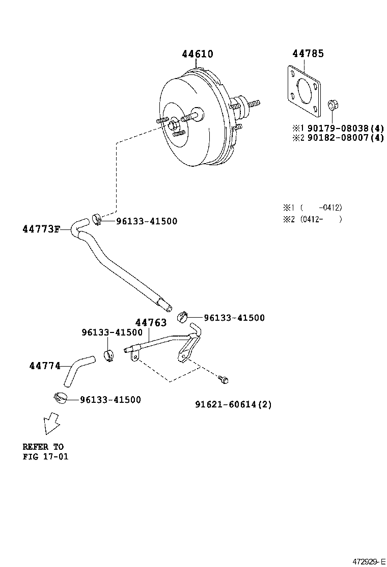 44610-52191 BOOSTER ASSY, BRAKE product image