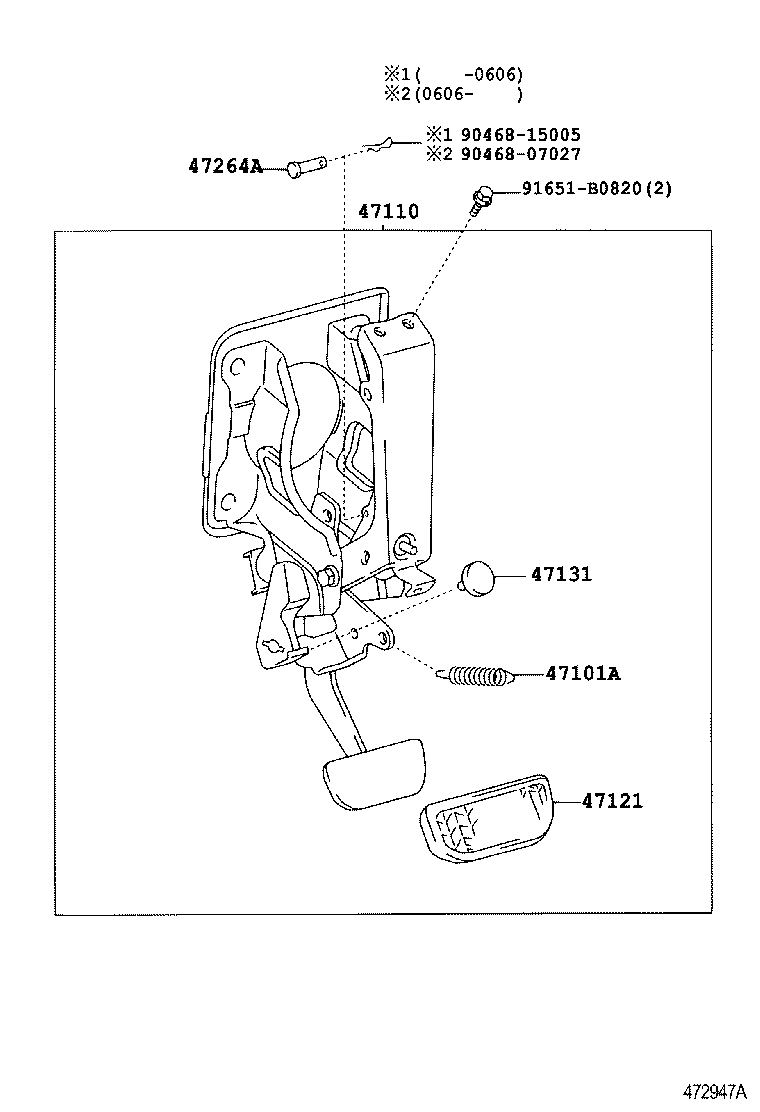 47110-58010 SUPPORT ASSY, BRAKE PEDAL product image